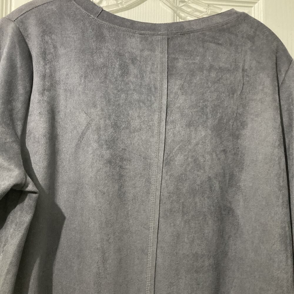 Joh Midi Dress Suede Look Dusty Purple Lavender Long Sleeve Women’s Size Large - Picture 4 of 7
